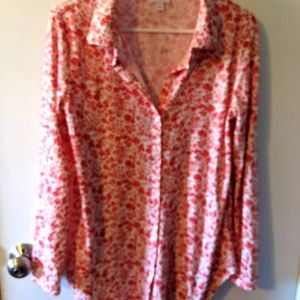 Red floral LuLaRoe top